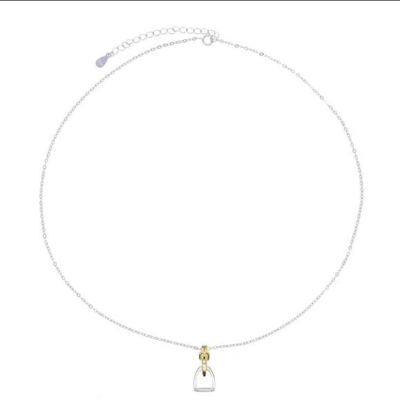 Sterling Silver Stirrup Pendant Necklace, Horse bit, Snaffle, D R… - Picture 11 of 11